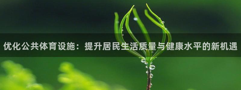 意昂体育4联系电话：优化公共体育设施：提升居民生活质